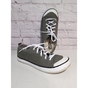 Keen Elsa Shoes Womens Size 9.5 Olive Green Canvas Low Top Sneaker Casual EUR 40